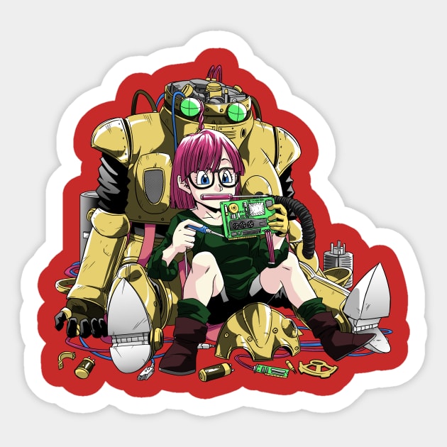 robo repair Sticker by CoinboxTees